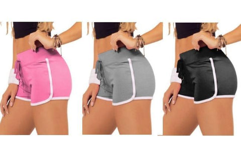 Paquete de 3 pantalones cortos deportivos para mujeres –